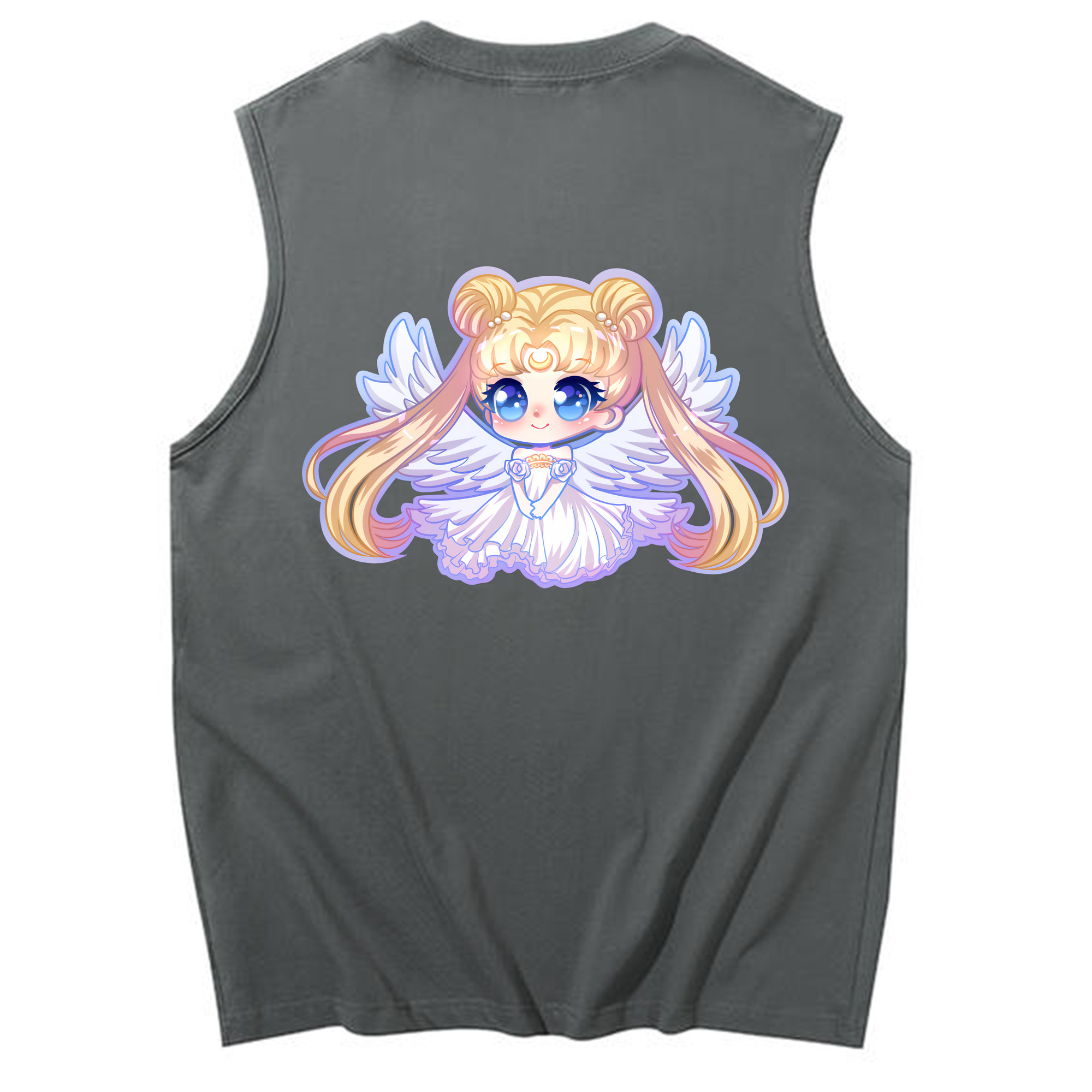 （画像用） 美少女戦士セーラームーン 愛野 美奈子 あいの みなこ Sailor Moon Aino Minako コットン100％タンクトップ（背面プリント）